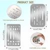 4 Pcs Erasing Shields Stainless Steel Drawing Template Shields Drafting Tools Metal Eraser Shields Tool for Mechanical Drawing Engineering Design