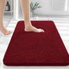 Homaxy Chenille Plain Hairy TPR Material Door Mat Indoor Non Slip Door Mat Dirt Trap Absorbent Mat Absorbs Water Bathroom Mat