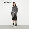 MO&Co. 2024 Winter Washed Cotton Letter Print Sweatshirt