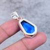 Pietra Preziosa Quarzo Tanzanite Argento Sterling 925 Fatto a Mano Gioielli Ciondolo 1.58" M-377
