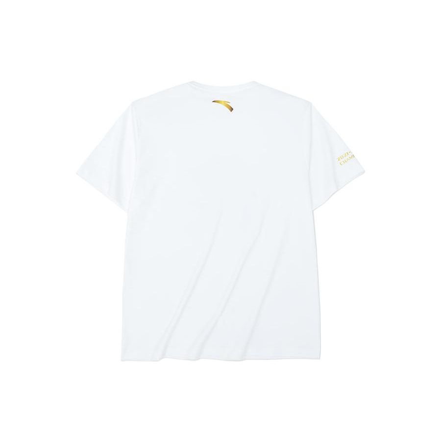 Anta Klay Thompson Series - Reforged 2022 NBA Championship Parade Commemorative Short Sleeve T-Shirt Men Tops White 152231168R-1