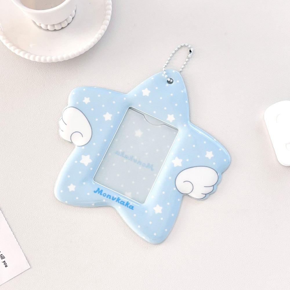 PVC 3 Inch Card Holder With Keychain Plus Size Photocard Holder Kpop Idol Card Display Idol Photo Holder Collection Display