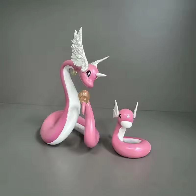 PokéMon Anime Figure Dragonair Action Figure Purple Anime Peripheral Samuel•Oak Kawaii Desk Decor Toy Collect Model Gift