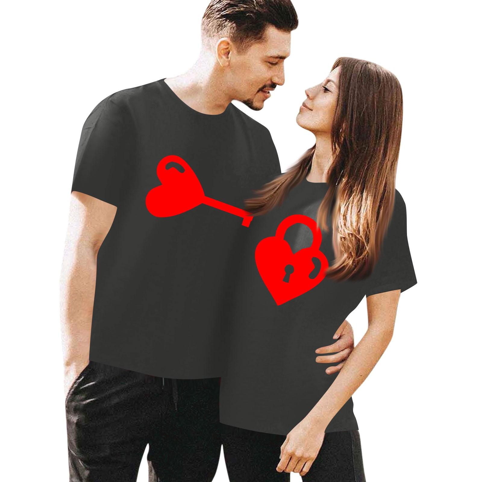 

Женская повседневная футболка с круглым вырезом и коротким рукавом с принтом ко Дню святого Валентина XXL