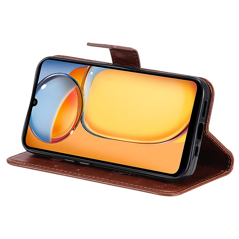 For Xiaomi Redmi 13C 4G/13C 5G/13R 5G/Poco M6 5G/Poco C65 4G Case with Stand Cat Tree Pattern Leather Wallet Mobile Cover