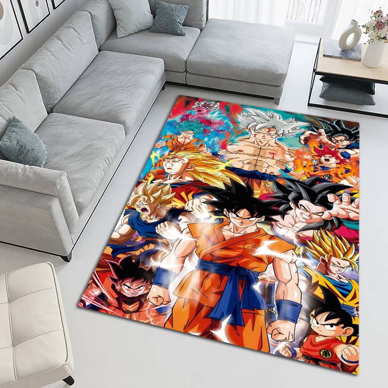 Cartoon dragon image Dragon Ball anime game rug, suitable for game rooms, bedrooms, living rooms, sofas, and other home décor;