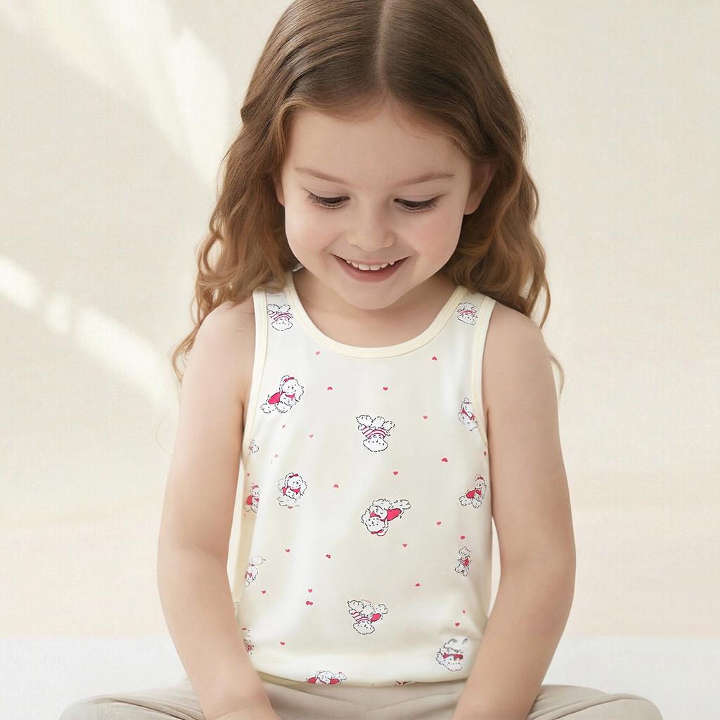 Summer Children's Pure Cotton Vest, Pure Cotton Class A Children's Thermal Vest, Sleeveless Bottoming Underwear for Men, Women and Older Children