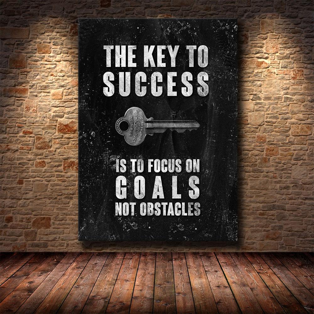 Inspiring Letter Motivational Quote Art Posters and Prints On Canvas Painting Nature Wall Art Picture for Office Gym Home Decor