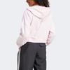 adidas Sport Performance Essentials Kapuzen-Langarm-Sweatshirt mit Streifen und halbem Reißverschluss Damen Sweatshirt Rosa JN1943
