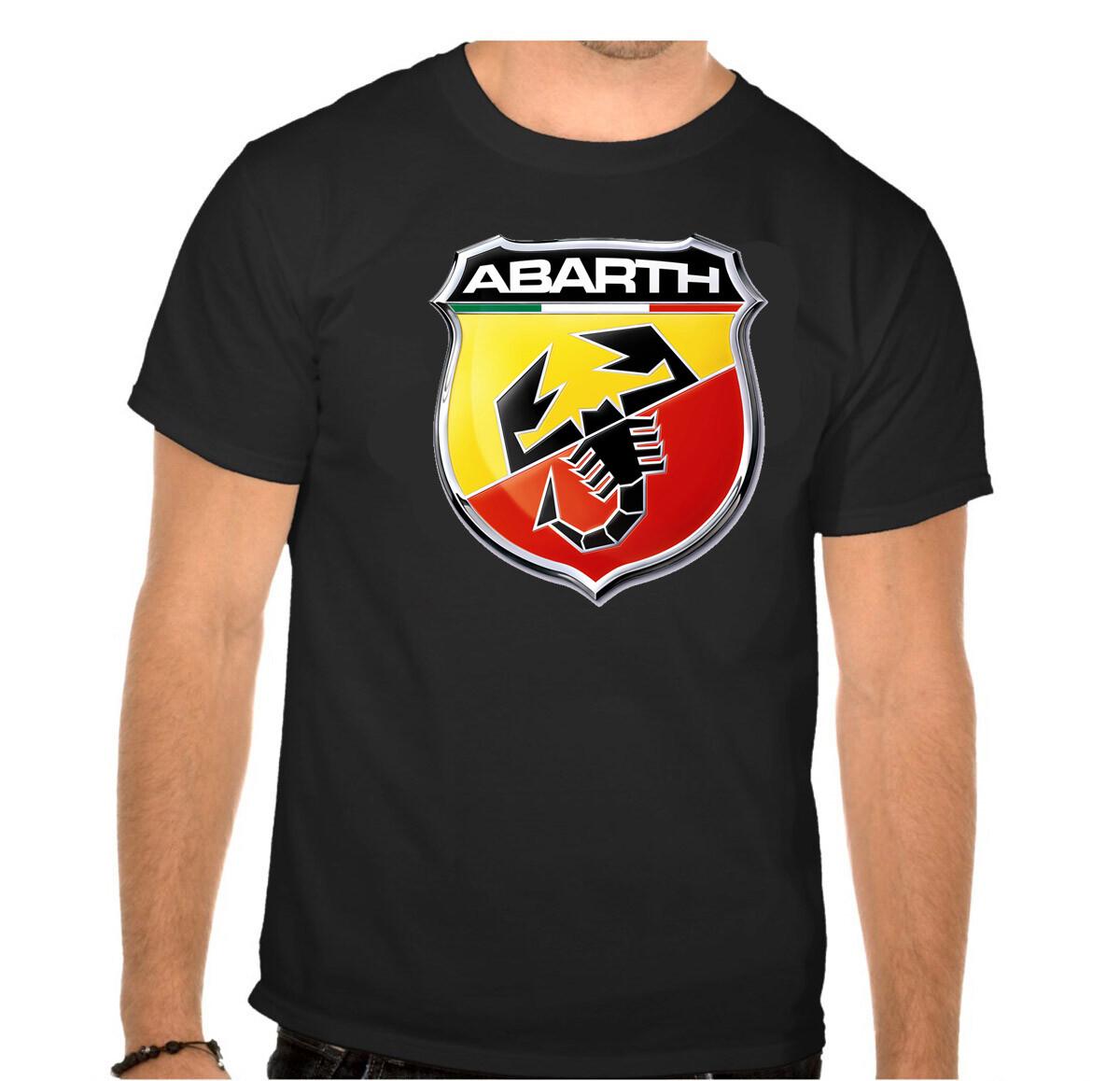 26 Abarth Fiat Logo Car Black T-shirt Before Fun -800.- Unisex T-Shirt S