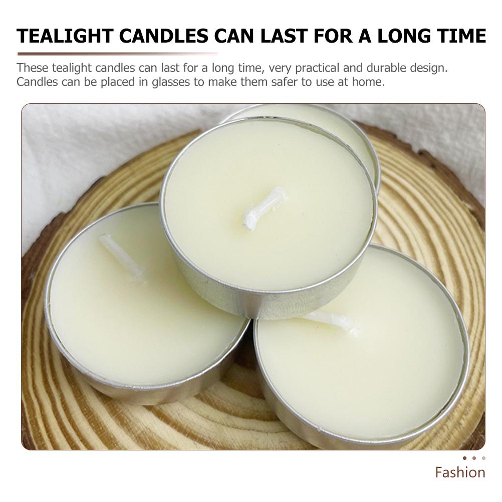 50 Pezzi Piccole Candele Tea Light Rotonde Profumate Candele Tea Light da Viaggio