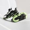 Anta Kids Synthetic Leather Trendy Versatile Lightweight Shock Absorbing Low Top Running Shoes Kids sneaker Black White Green A12439919N-1