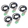 5PCS Inductive Proximity Switch NPN ABS Aluminum Alloy IP65 Waterproof Non Embedded Approach Sensor 6‑36VDC