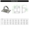 Marine Grade Stainless Steel Mounting Eye Plates Corrosion Resistant Wall Deck Hardware for Sails Tarps Gym Bags