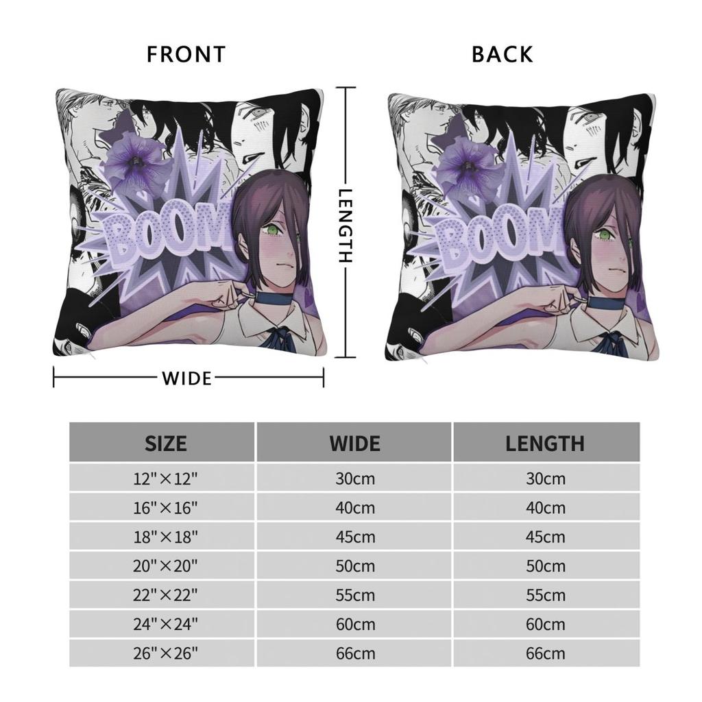 Chainsaw Man Reze Pillow Cases Anime Manga Cushion Cover Awesome Decorative Pillowcase For Car 45X45Cm