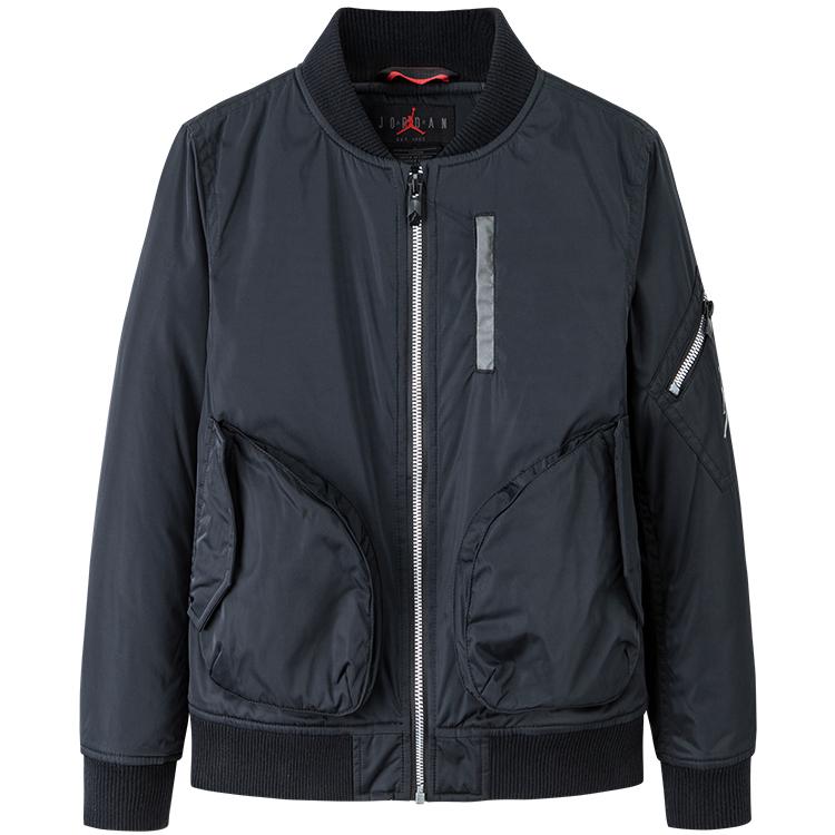 

Куртка Jordan Back Logo с застежкой-молнией на воротнике, детские куртки, черный цвет JD2042001GS-001 XL