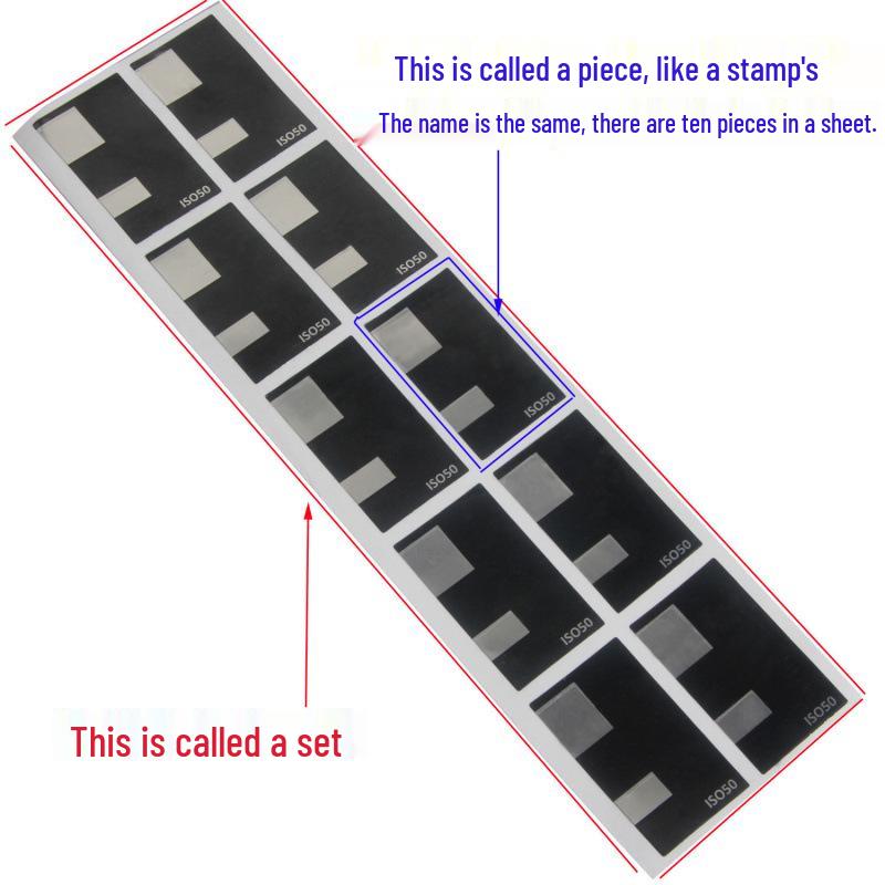 

ISO Barcode DX Encoding Sticker for 135 Film Canister and Dispenser with Dark Slide Camera Recognition