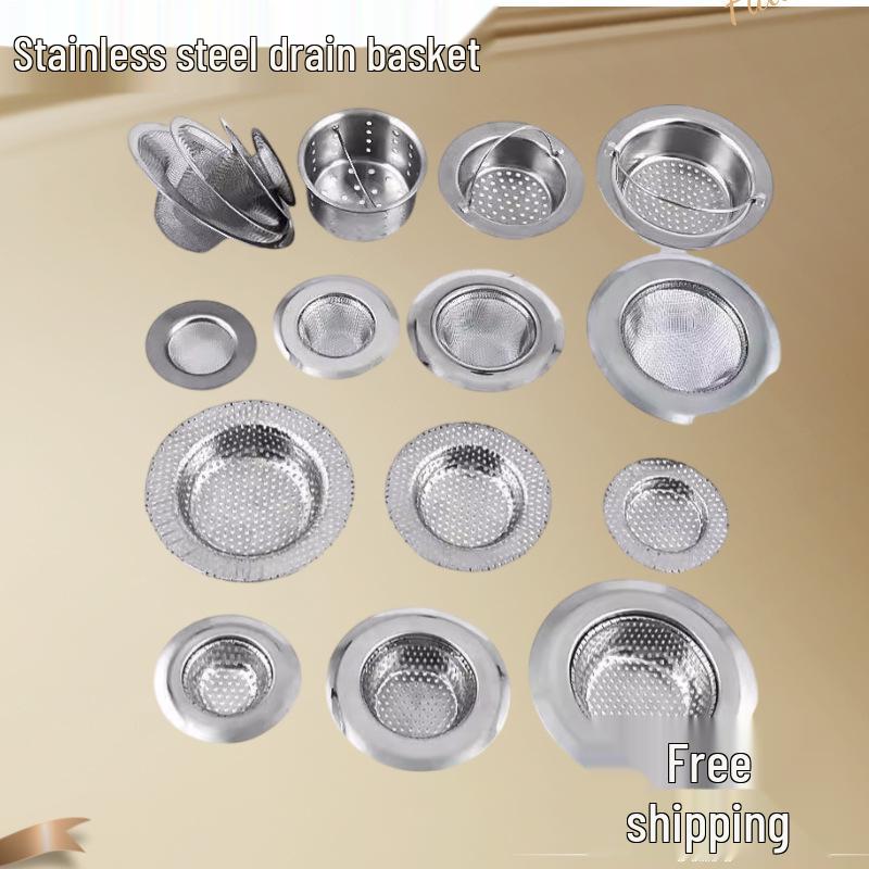 Stainless Steel Sink Stopper & Strainer for Kitchen Basin Round Black Small