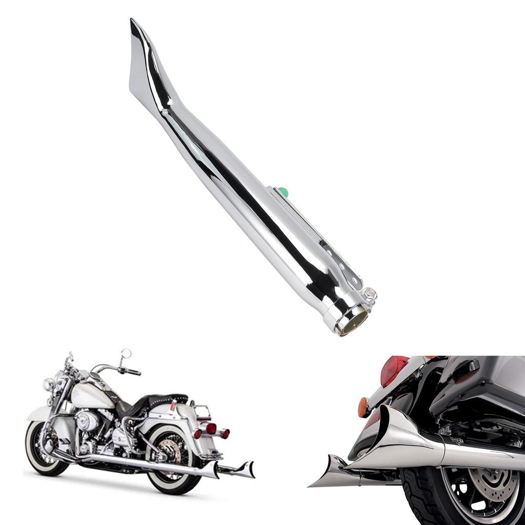 Retro Motorcycle Exhaust Pipe for Cruiser/Prince/Ranger/Harley/XL883 - Straight Fish Tail Universal Tail Section