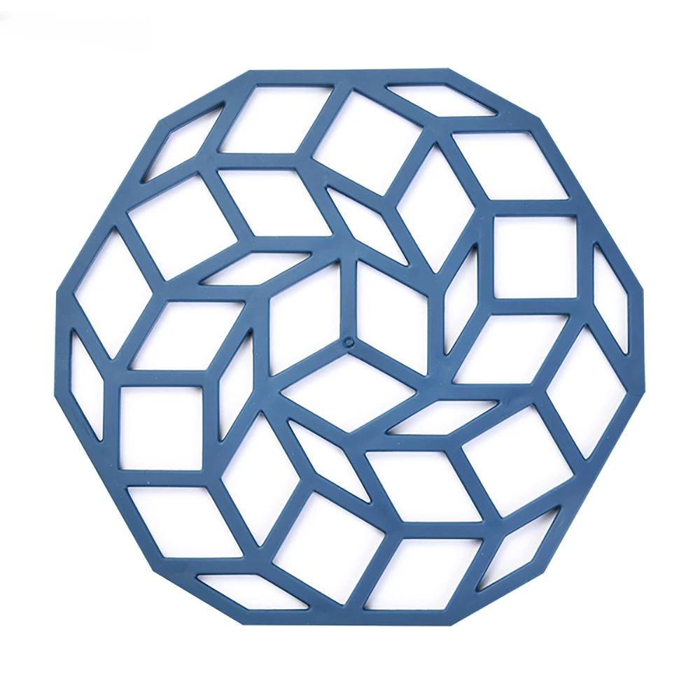 

Gerring Kitchen Silicon Mat Nordic Household Tea Cup Pad Non-Slip Heat Resistant Bowl Pad Coasters For Glasses Plastic Table Mat 128mmx133mmx3.6mm