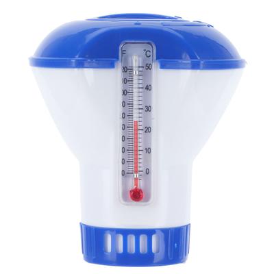 5in Floating Pool Chemical Dispenser with Thermometer Floating Chlorine Dispenser
