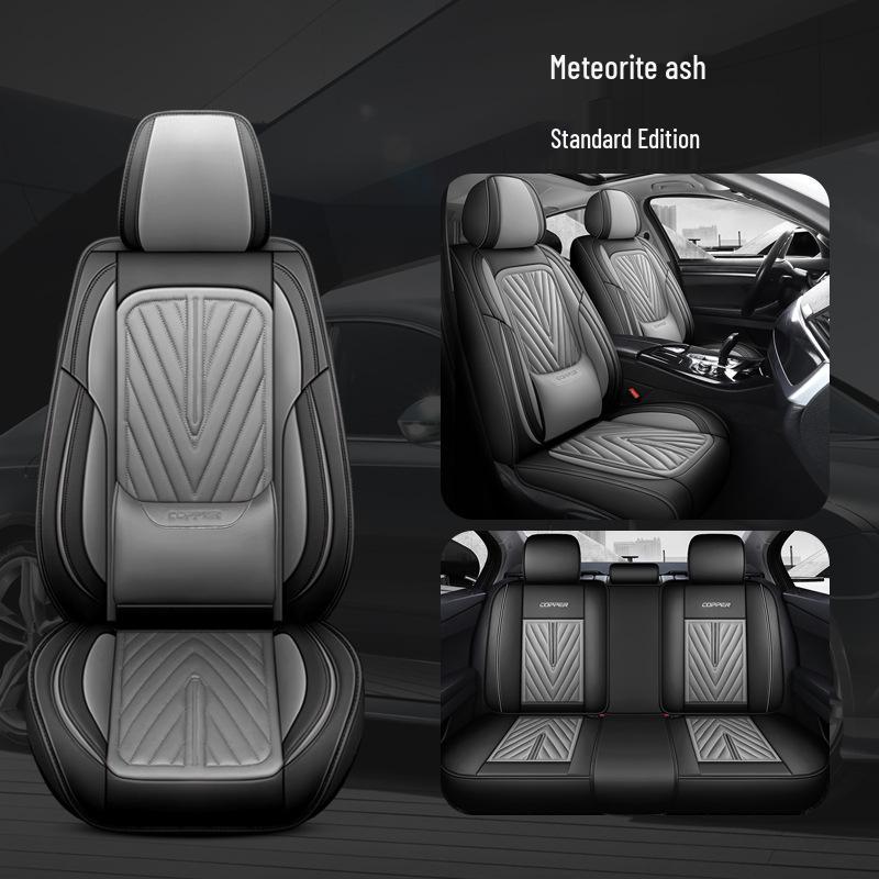 Ganzjahres-Vollleder-Sitzbezug: Bequem, Atmungsaktiv, Universelle Passform.