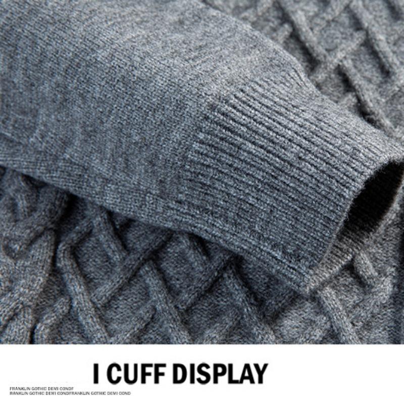 Herbst und Winter Neue Halb-high Neck Verdickt Dicke Nadel männer Pullover Zipper Lose Pullover Gestrickte Pullover Männer