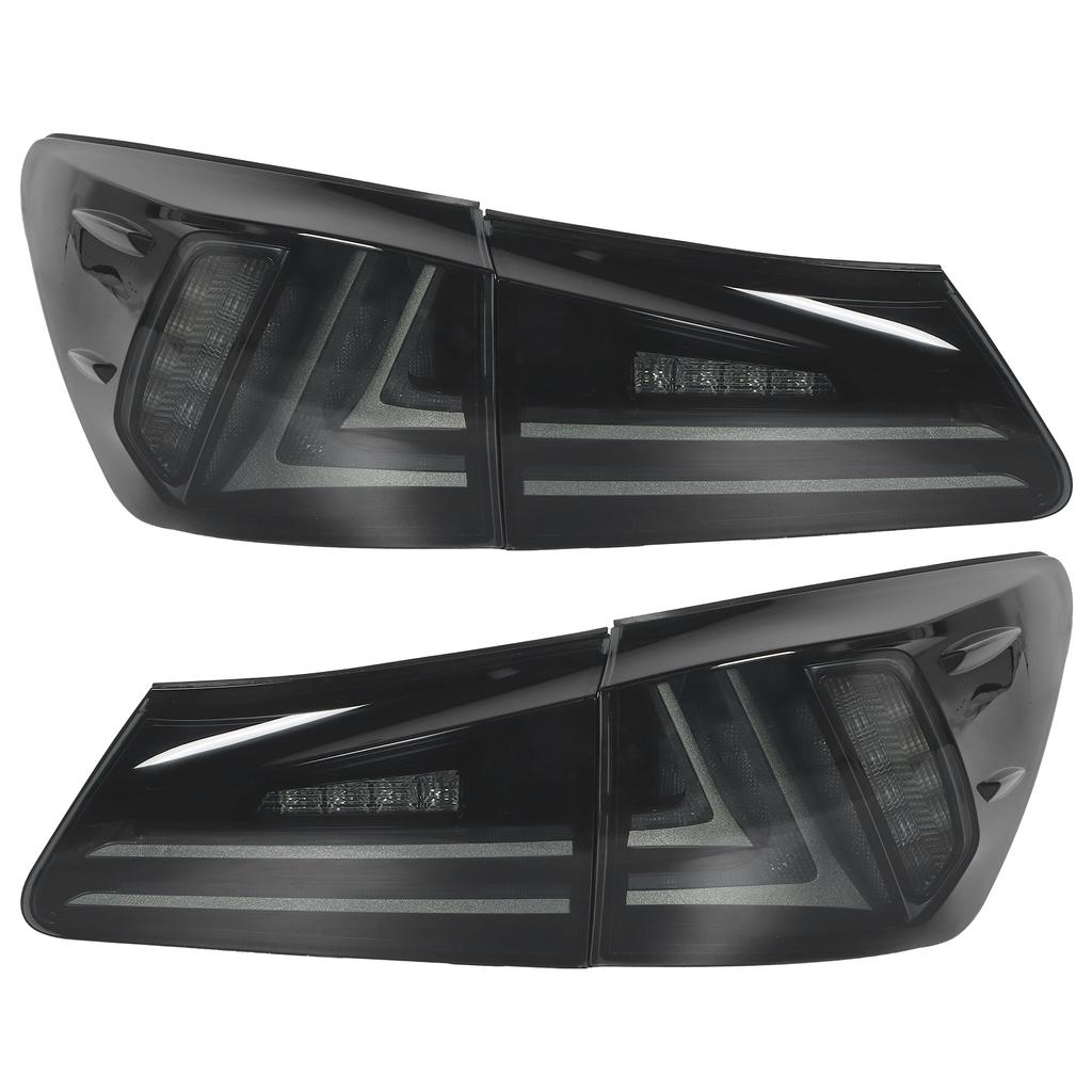 Full LED Tail Lights Smoked Lens IP67 Proof Fit for IS250 IS350 ISF 2006 2013