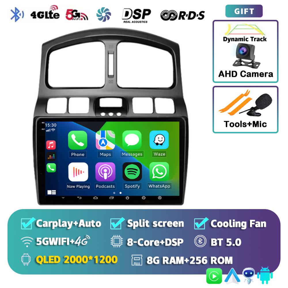 Android 14 Carplay Auto Car Radio For Hyundai Classic Santa Fe 2005 2006-2015 GPS Multimedia Video Player Head Unit 2Din Stereo