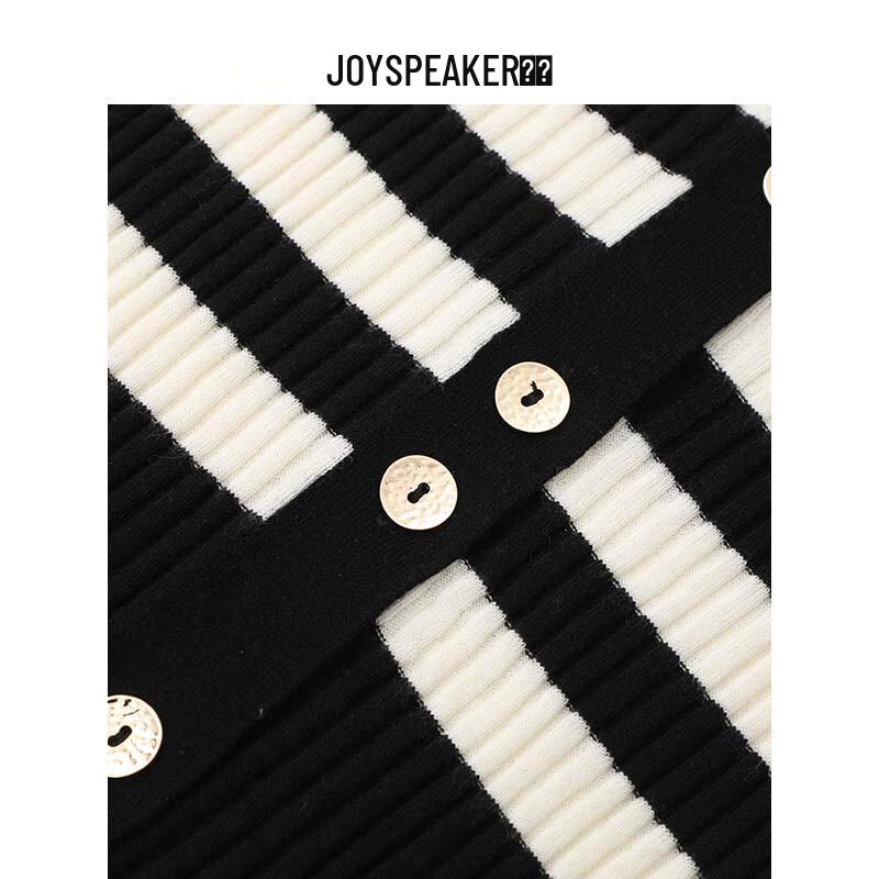 JOY SPEAKER Women's Striped Knit Cardigan