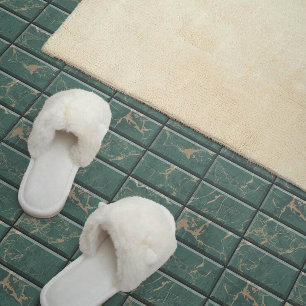 Self-Adhesive Vinyl Tiles Perfect for Modern Interiors Marble Tile Pattern 9x30x30 Cm