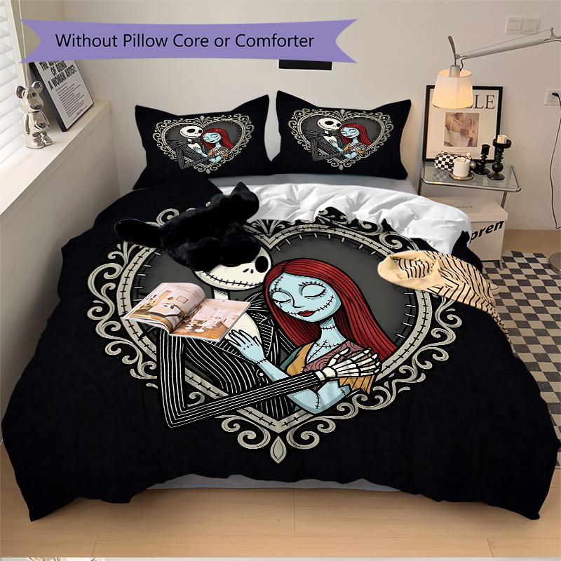 3pcs Love Moonlight Bedding,Quilt Set Quilt Cover Pillowcase Home Birthday Gift (1 * Duvet Cover + 2 * Pillowcase) B729017