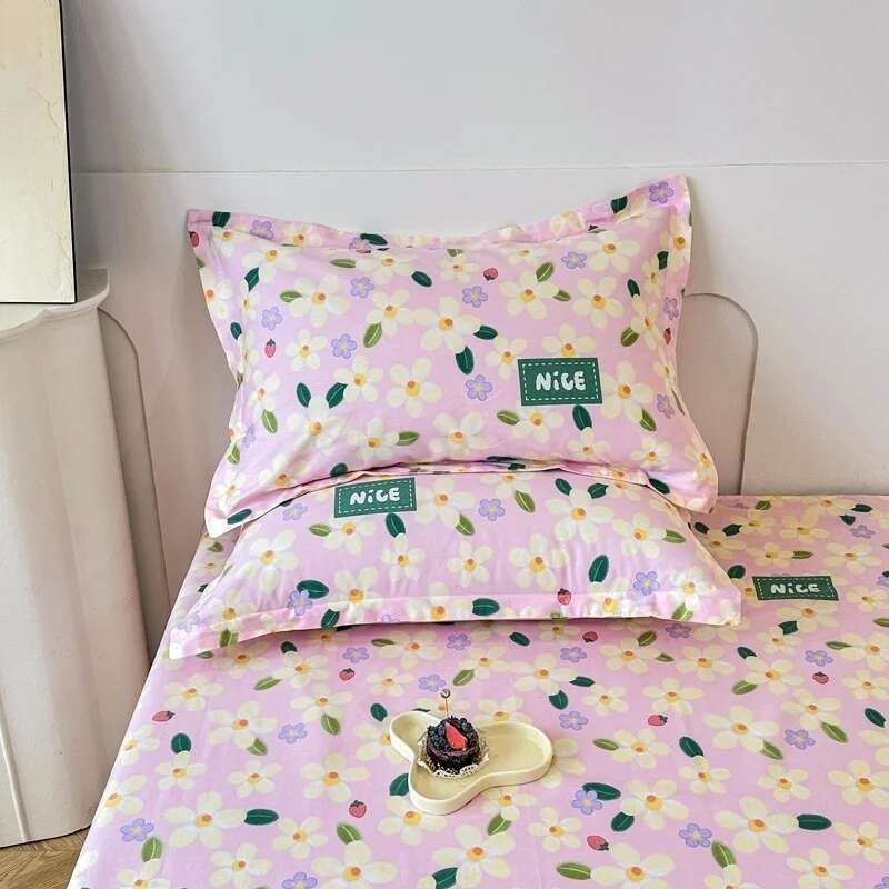 100% Cotton 1PC Floral Pillow Cover, Bedding Pillowcase Bedroom Home Décor Cushion Cover, Custom Sizes Bed Pillow Cover 51x76cm