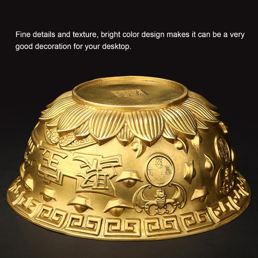 Brass Cornucopia Bowl Classic Embossed Wealth Prosperity Bowl  Wealth Abundance Gift