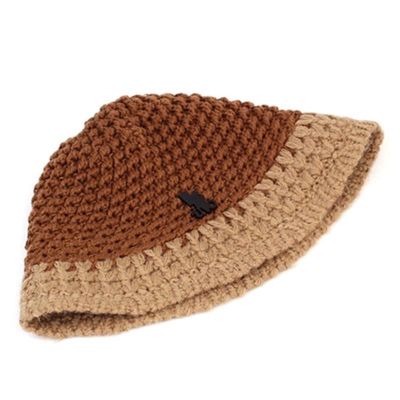 Universal Chemistry Twotone Brown Knit Bucket Hat Knit