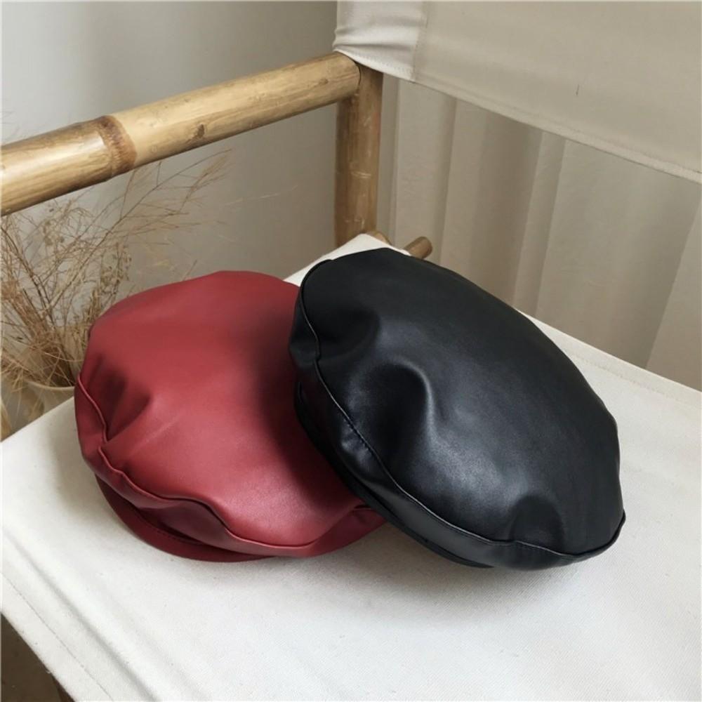 Retro Octagonal Caps Solid Color Painter Caps Elegant Beret Hat  Lady Accessories