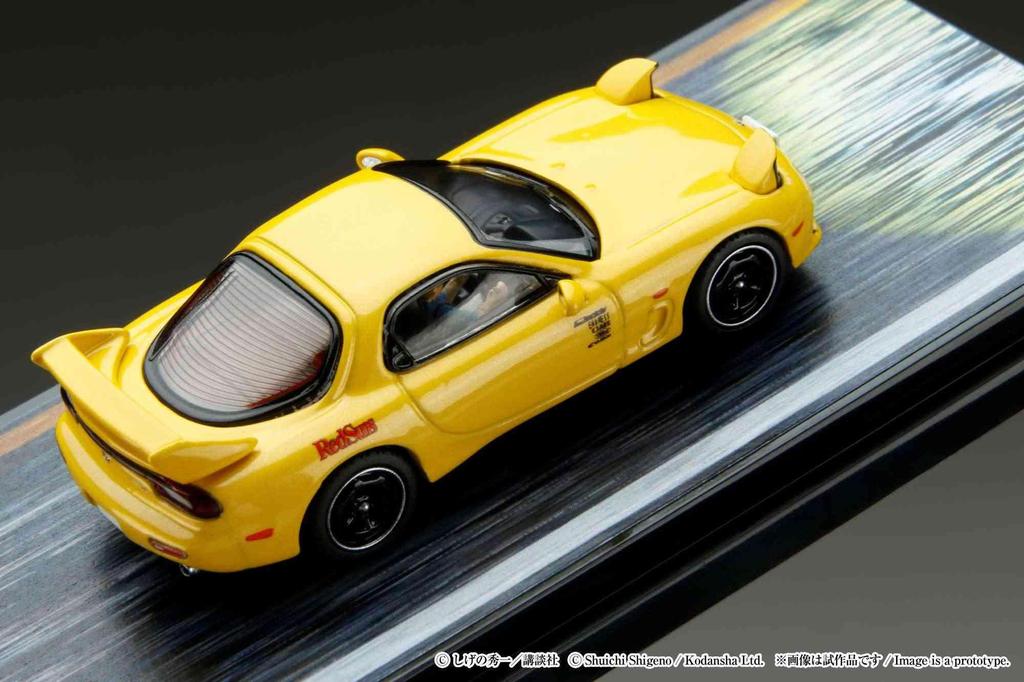 HJ64 Mazda D VS Tsuyoshi Keisuke with driver finished product 1/64 RX-7 (FD3S)RED SUNS/Initial Nakazato, Takahashi, figures,