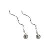 Simple Bead Wavy Earlines Small Short Earrings Temperament Chain Earrings New Style