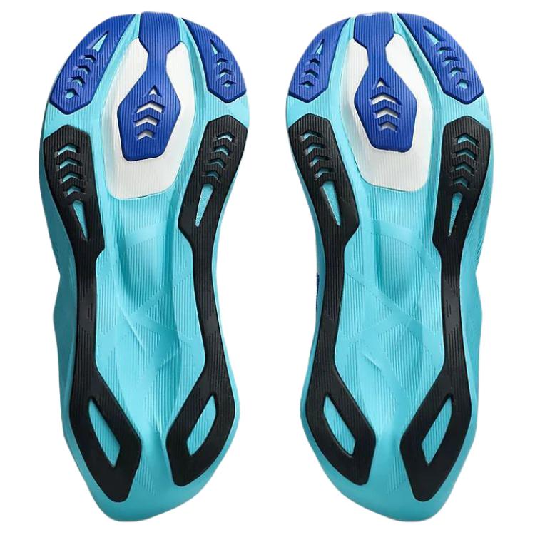 Asics Novablast 6 Comfortable Breathable Bouncing Running Shoes Men sneaker White Blue 1011C243-101