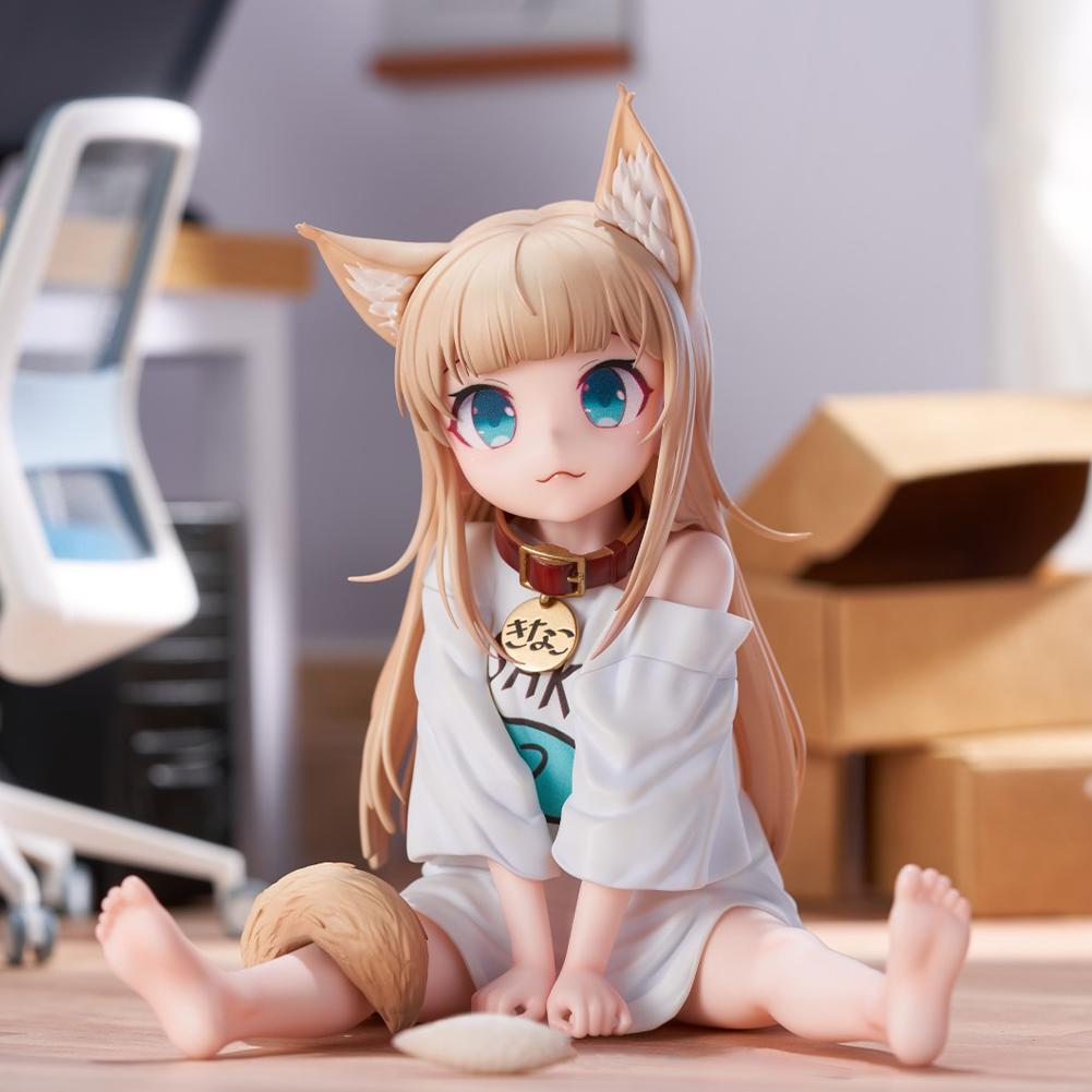 14cm My Cat is a Kawaii girl Kinako sitting posture Action Figure cute cat Girls Figure Model Doll Collection Toys Gifts