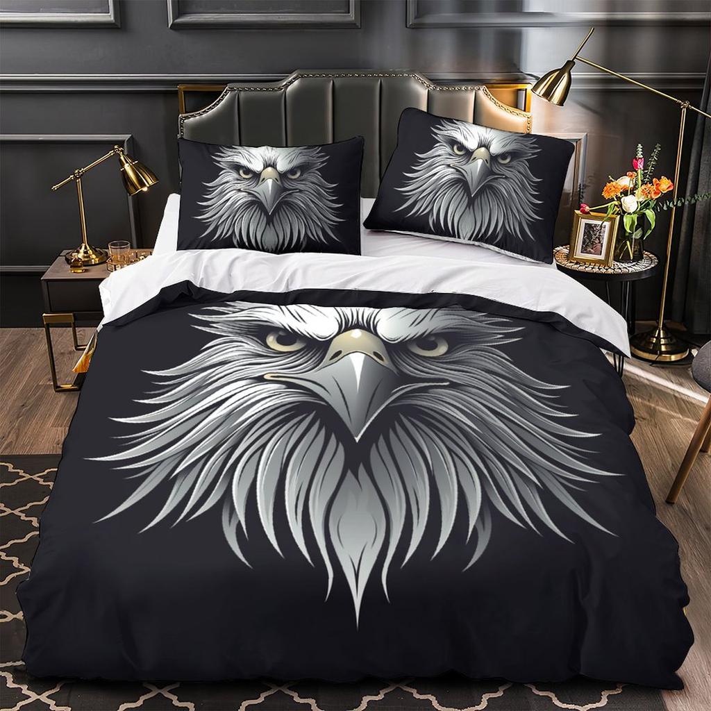 3D-Bettwäscheset mit Tiermotiv, leicht und weich, für Einzelbett, Doppelbett, Bettbezug, Kissenbezug, 2/3-teilig, für Herren und Teenager, Bezug in voller Größe, Geburtstagsgeschenk