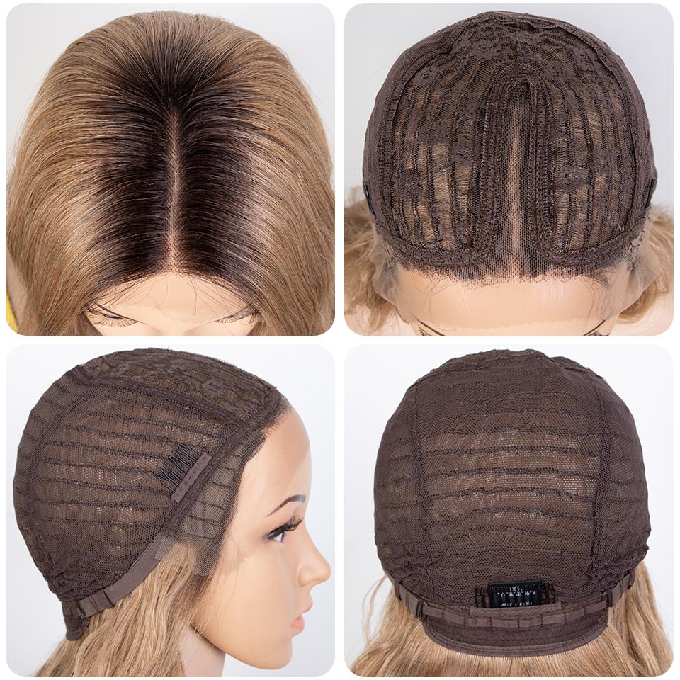 Noble Lace Wig Synthetic 36" Ginger Lace Front Wig Body Wig Long Wavy Free Part Synthetic Lace Front Wigs For Women Cosplay Wig