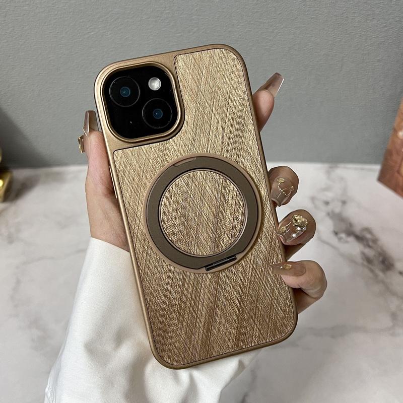 

Чехол для телефона с винтажным рисунком под дерево для iPhone 16 Pro Max 16E 15 Pro 14 13 12 с мягким краем, противоударным кольцом-подставкой, жестким чехлом-бампером для ПК iPhone 12 коричневый