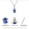 Elegant Turtle Necklace and Earring Set with Full Diamond Design