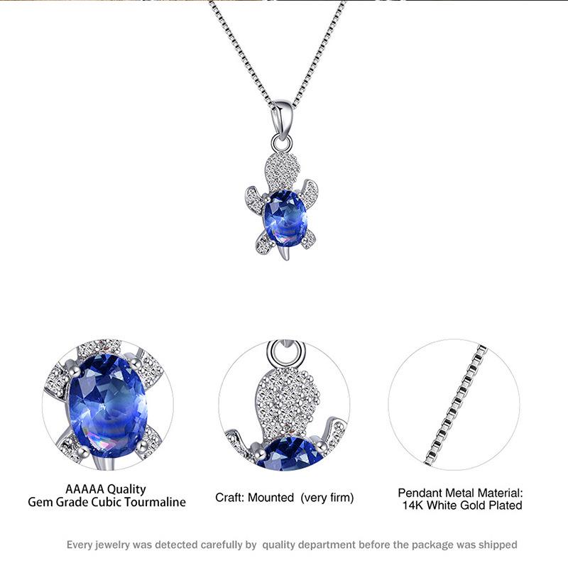 Elegant Turtle Necklace and Earring Set with Full Diamond Design