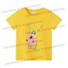 SpongeBobs Cartoon Tshirt for Children Cotton Soft Tee Boys Girls Tops Colorful Clothing Anime Printed Clothes Birthday Gift