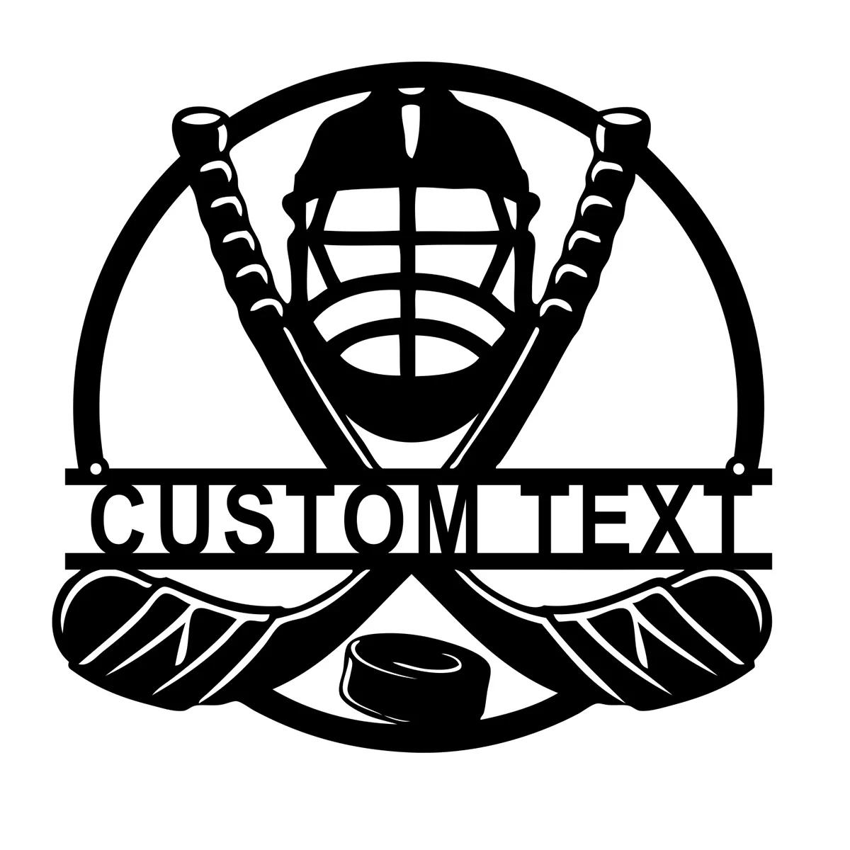 

Hockey Metal Wall Art, Personalized Ice Hockey Decor, Hockey Player Gift, Sports Nursery Sign, Hockey Lover Gift