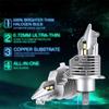 Motorcycle 35W H4 9003 HB2 LED Headlight Bulb 6000LM 6500K Hi/Lo Beam Light Lamp