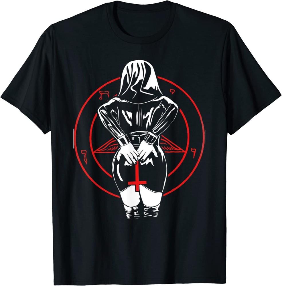 Bad Nun Sexy Satanic T-Shirt Size S-5XL Unisex T-Shirt
