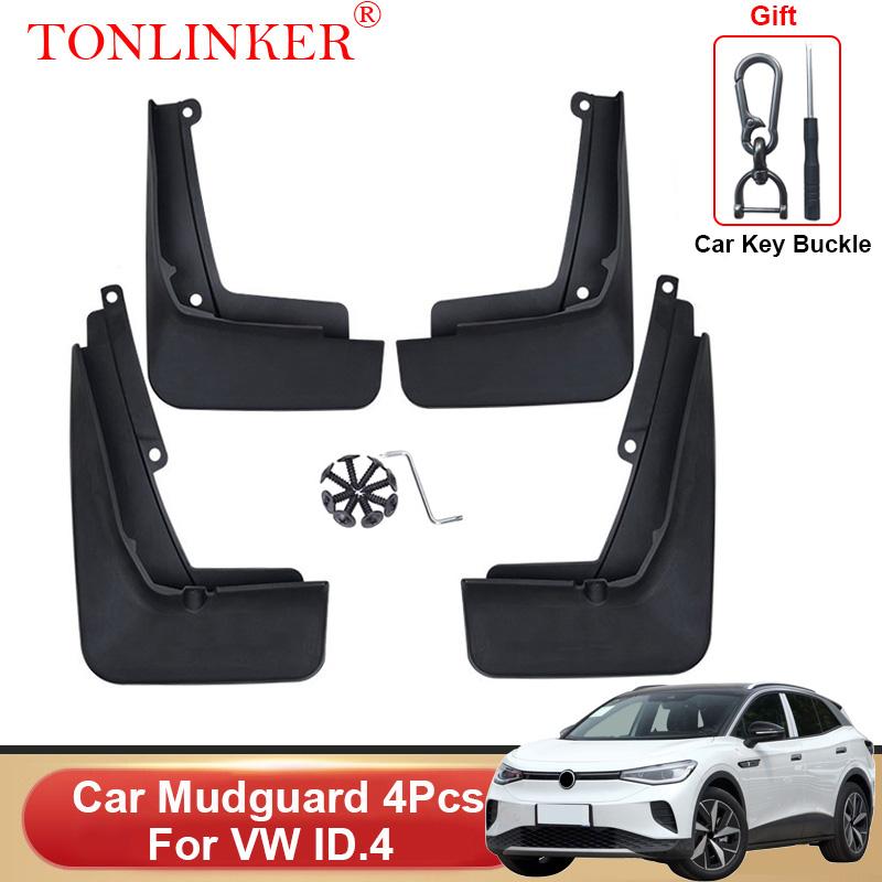 TONLINKER Car Mudguard For Volkswagen VW ID.4 ID4  - Present Mudguards Splash Guards Fender Mudflaps 4Pcs